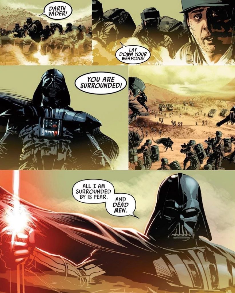 Fear and Dead Men comic panel from Vader Down. Credit: Marvel Comics Unlimited.