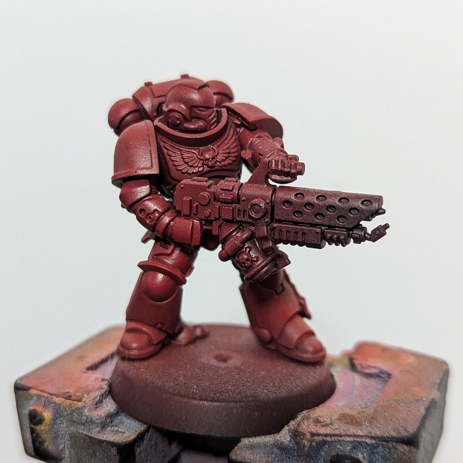 Miniatura Blood Ravens Space Marine Deathwatch, Jensus Natorian, Librarian, Squadra Cassius, Citadel, Non Assemblata