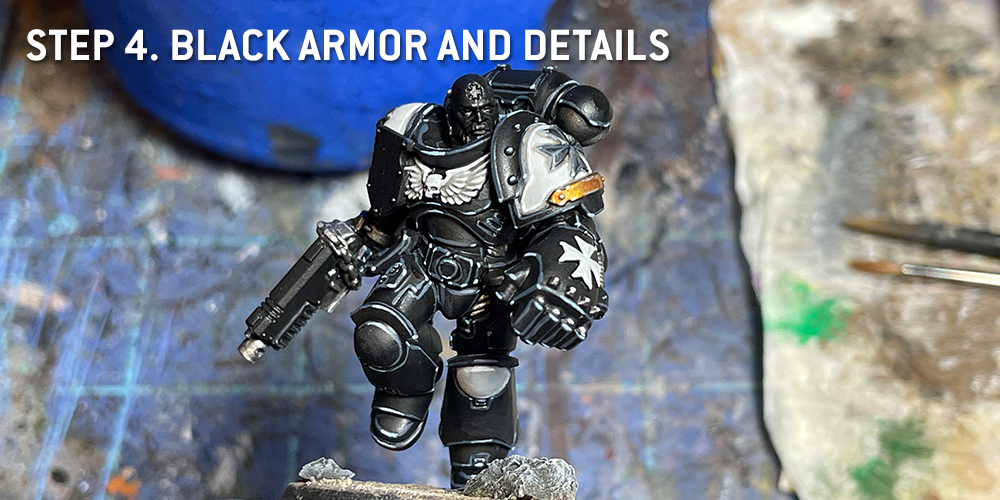 Drybrush & Contrast - Black Templar Armour Done Quick [How I Paint Things]  