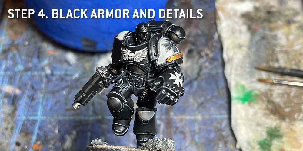 Drybrush & Contrast - Black Templar Armour Done Quick [How I Paint