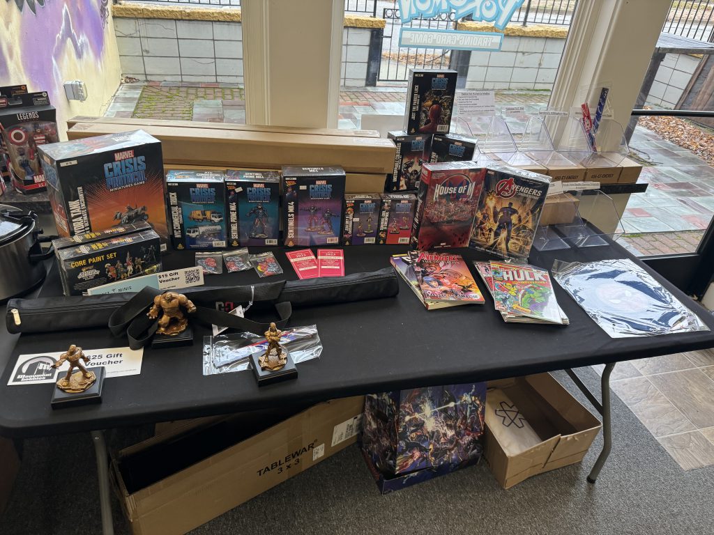Marvel: Crisis Protocol charity prize table