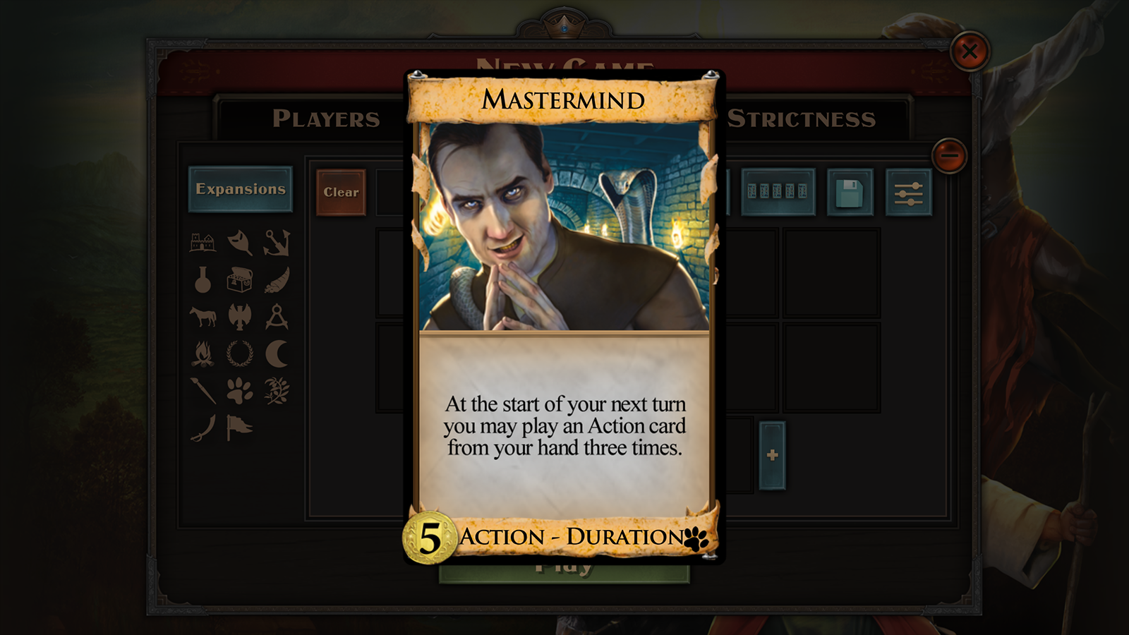 Mastermind card from Dominion