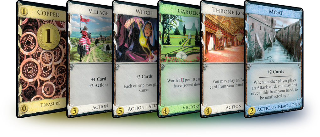 Kingdom Cards from Dominion the digital board game