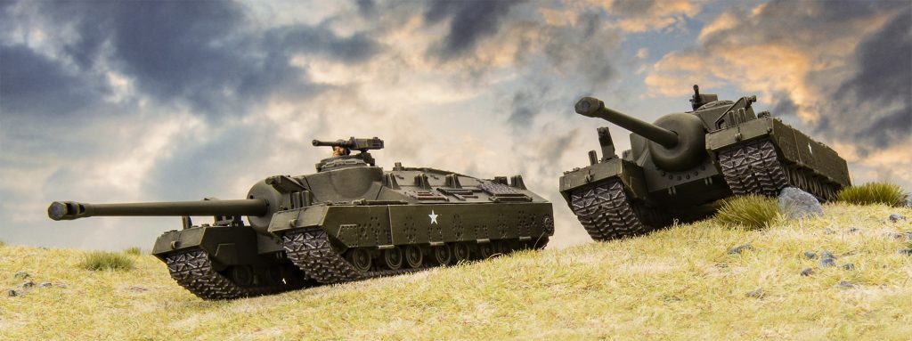 Gale Force Nine - Clash Of Steel - Plotone Carri Armati M48 Patton - Scala 15mm (3 Pezzi Da Montare E Verniciare)