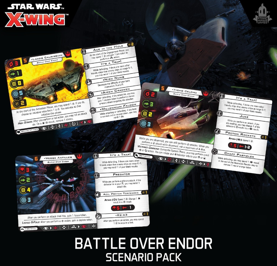 Battle Over Endor pilot cards.
