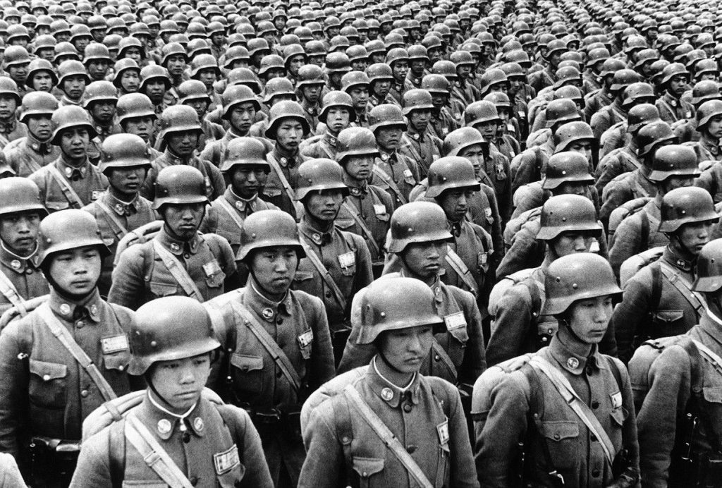 WW2 Chinese Soldiers in German-supplied stahlhelms