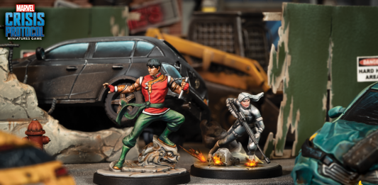 Shang-Chi and Silver Sable for Marvel: Crisis Protocol. Credit: Atomic Mass Games