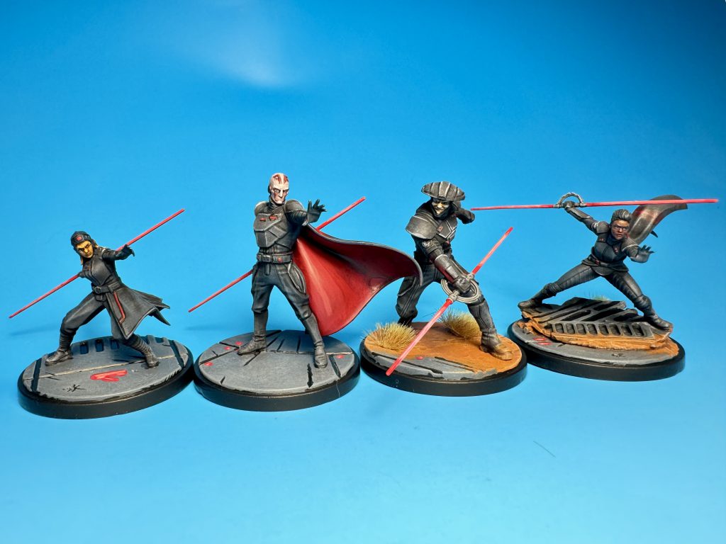 Inquisitors painted for Star Wars: Shatterpoint. Credit: McBill.