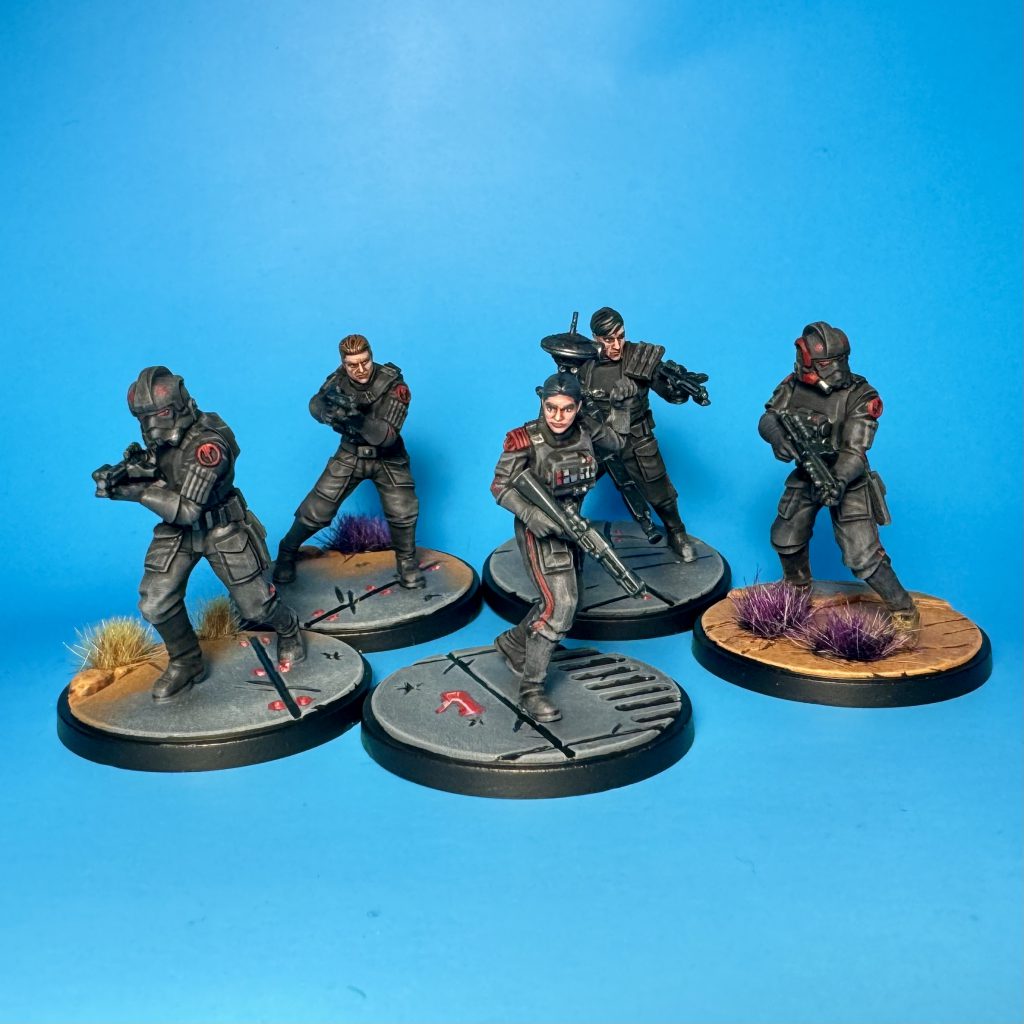 Inferno Squad painted for Star Wars: Shatterpoint. Credit: McBill.