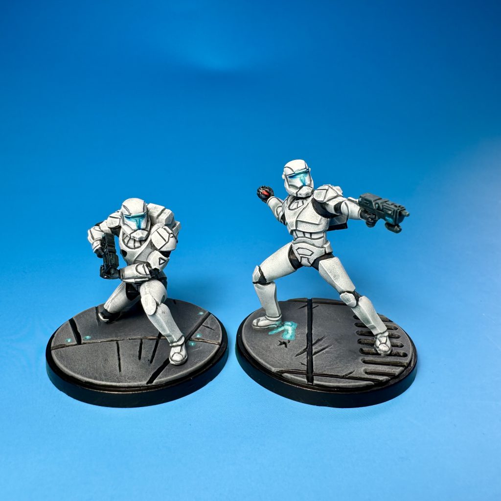 Clone Commandos painted for Star Wars: Shatterpoint. Credit: McBill.