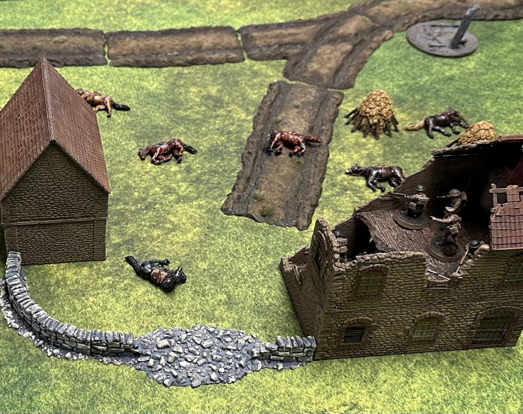 The British Expeditionary Force defends a farmhouse