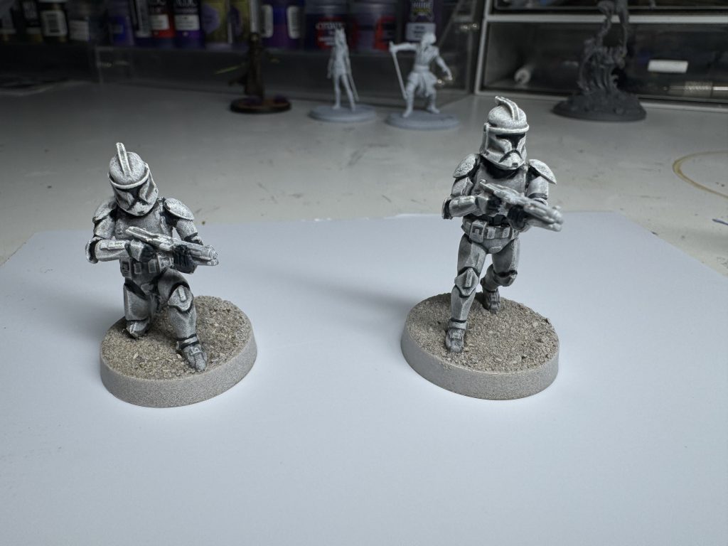 Clone Troopers painted for Star Wars: Shatterpoint.