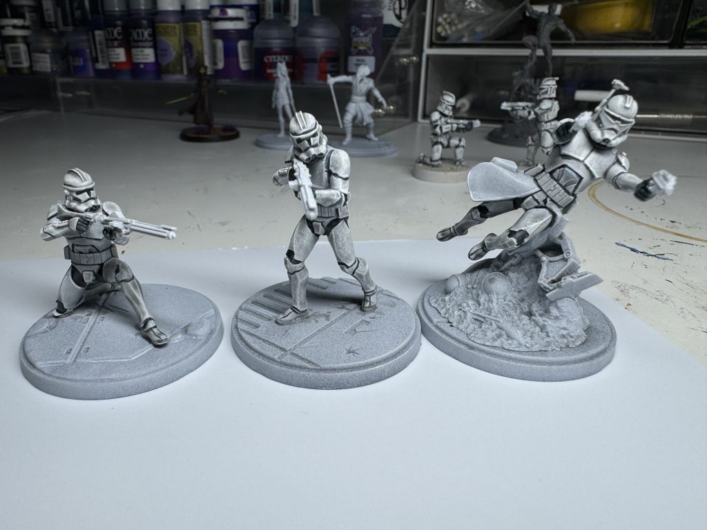 Clone Troopers painted for Star Wars: Shatterpoint.