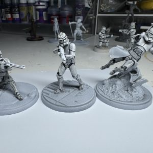 Clone Troopers painted for Star Wars: Shatterpoint. Credit: McBill.