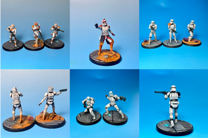 Clone Troopers painted for Star Wars: Shatterpoint.