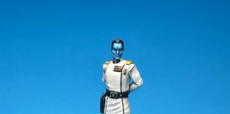 Grand Admiral Thrawn painted for Star Wars: Shatterpoint. Credit: McBill