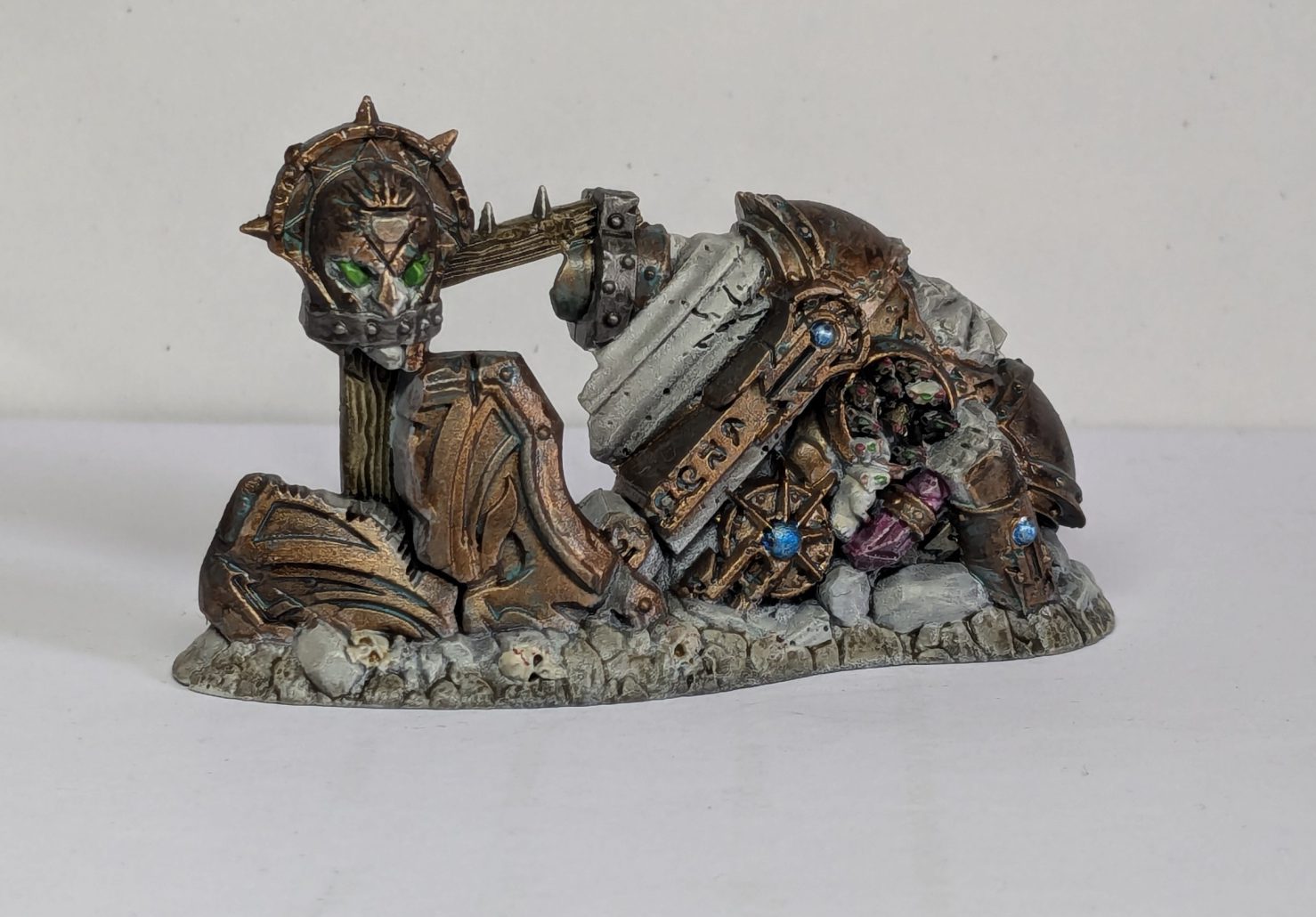 ruined statue terrain featuring a bunch of rats from Spearhead: Fire and Jade. Credit: Roxin