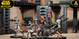 Models from the Lead By Example Squad Pack for Star Wars: Shatterpoint. Credit: Atomic Mass Games