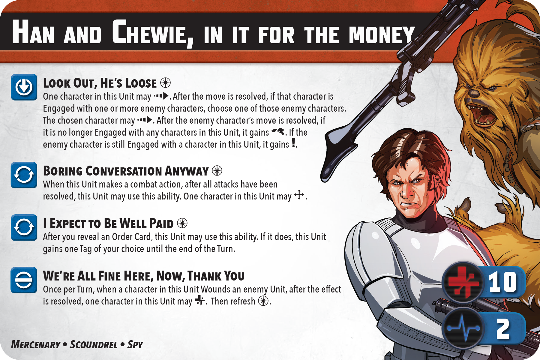 This is Some Rescue character cards for Star Wars: Shatterpoint. Credit: Atomic Mass Games