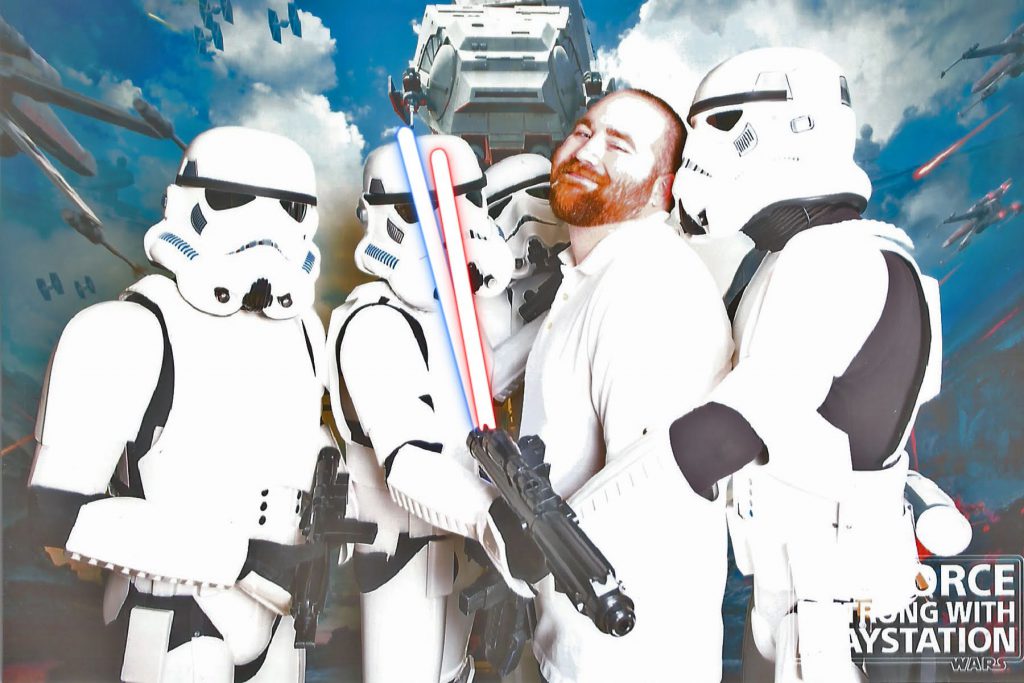 Tom with Stormtroopers