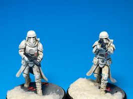 Snowtroopers painted for Star Wars: Shatterpoint. Credit: McBill