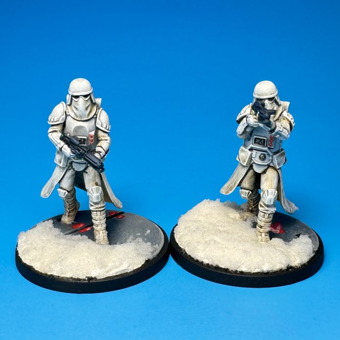 Snowtroopers painted for Star Wars: Shatterpoint. Credit: McBill