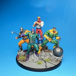 Wrecking Crew painted for Marvel: Crisis Protocol. Credit: McBill