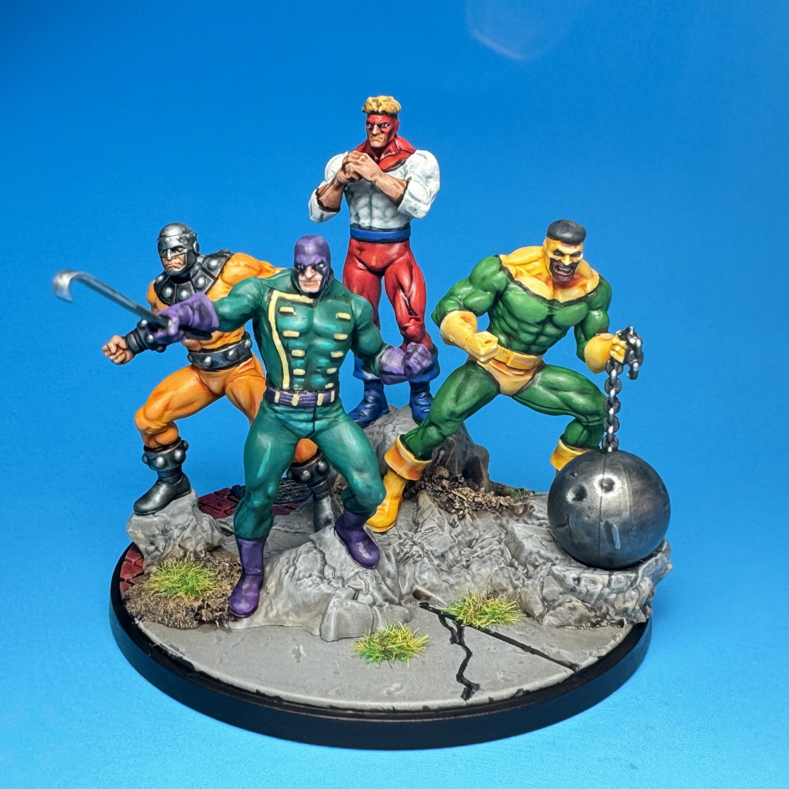 Wrecking Crew painted for Marvel: Crisis Protocol. Credit: McBill