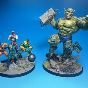 Abomination and Wrecking Crew painted for Marvel: Crisis Protocol. Credit: McBill
