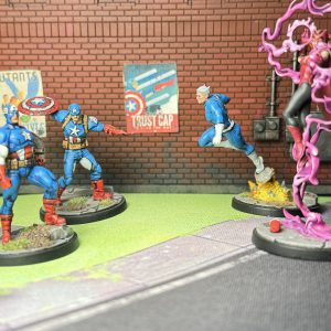 Captains America face off against Quicksilver and Scarlet Witch. Credit: McWhat