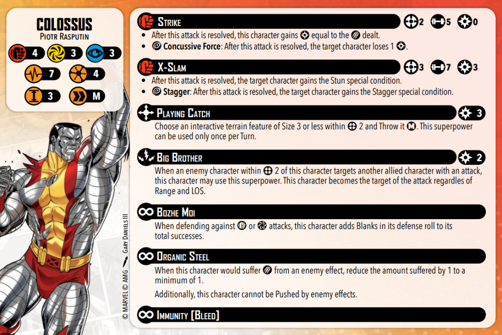 Colossus Injured Character Card