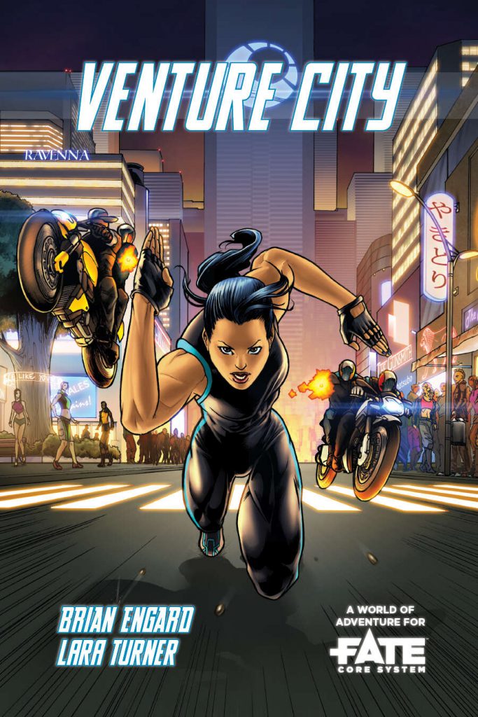 Cover of Venture City for the FATE system.