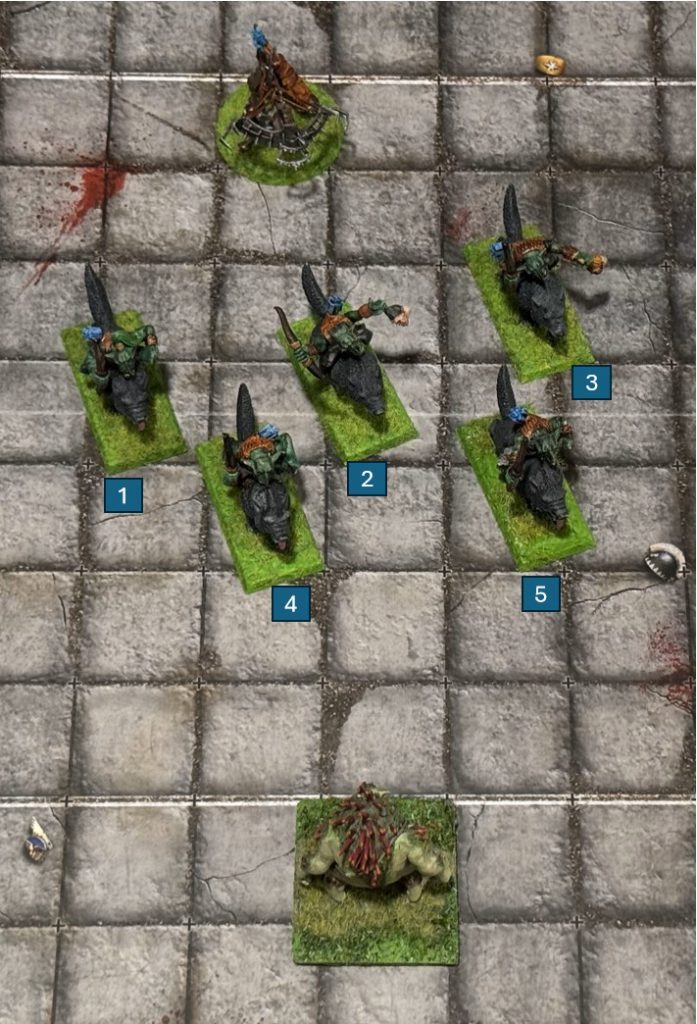 Line of Sight Example with Wolf Riders and a Bolt Thrower