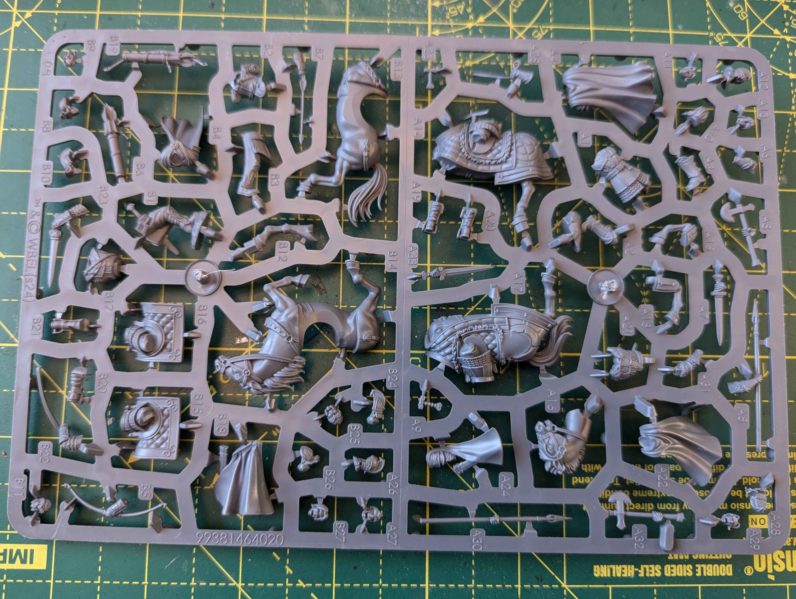 Princes of Rohan Sprue - showing the models unassembled and unpainted.