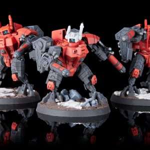 Crisis Fireknife Battlesuits with Plasma Rifles