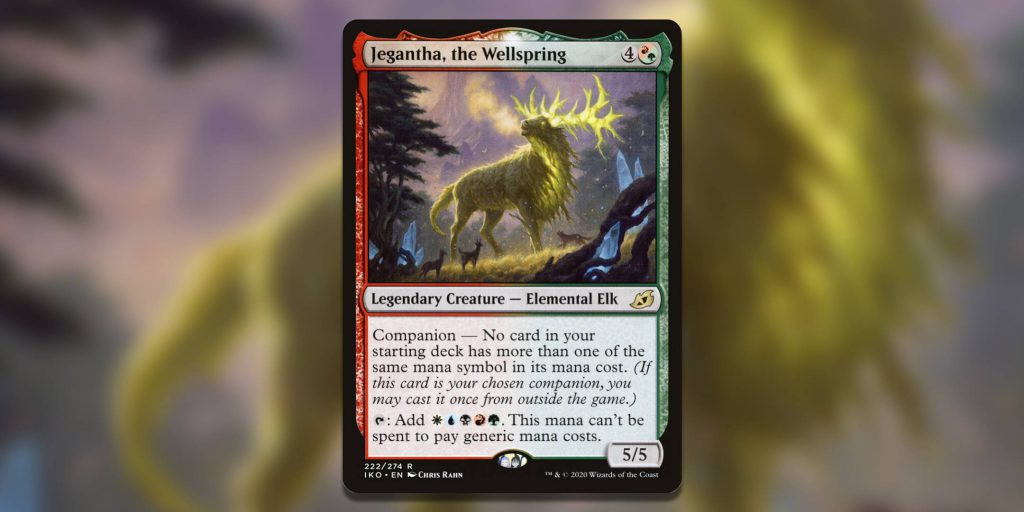 The banned Magic The Gathering card Jegantha the Wellspring.