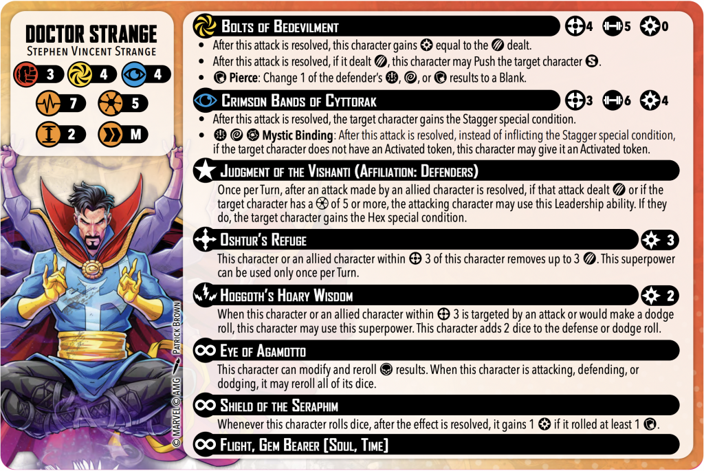 Dr Strange Errata Card Injured