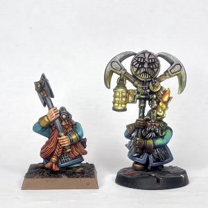 Dwarf Warrior and Miner Standard Bearer