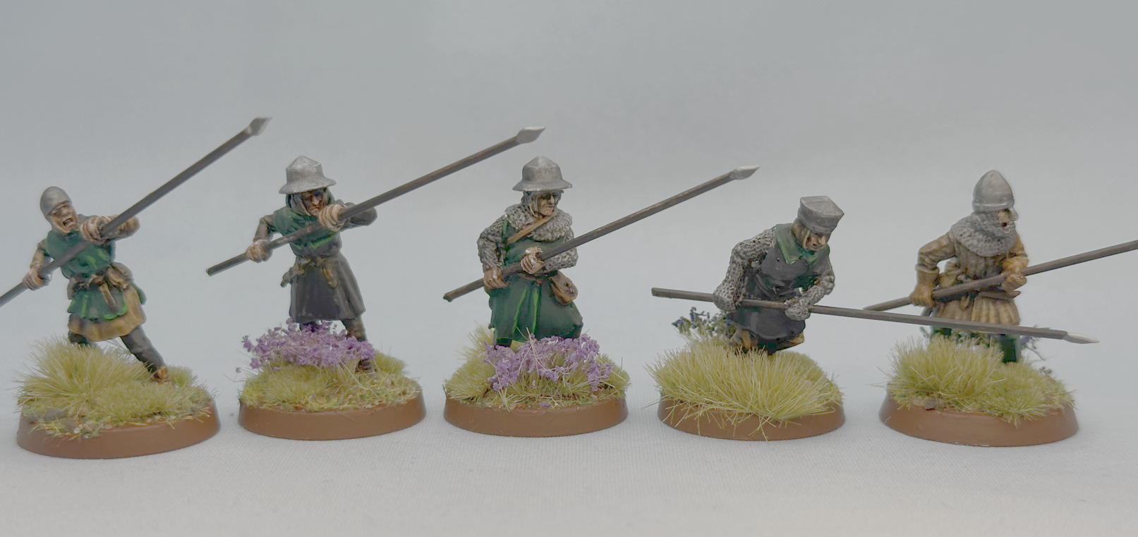 Five spearmen by Footsore Miniatures.