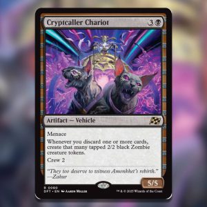 The Magic The Gathering card Cryptcaller Chariot.