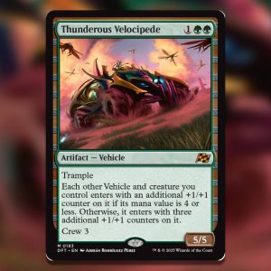 The Magic The Gathering card Thunderous Velocipede.
