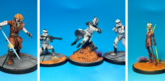 Lead by Example Squad Pack painted for Star Wars: Shatterpoint. Credit: McWhat