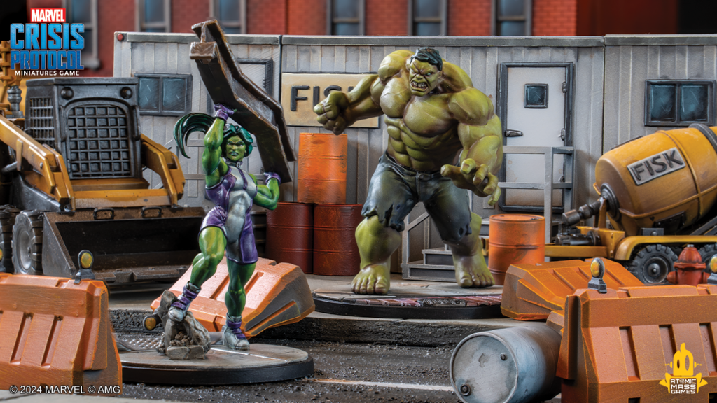 Hulk and She-Hulk in Marvel Crisis Protocol