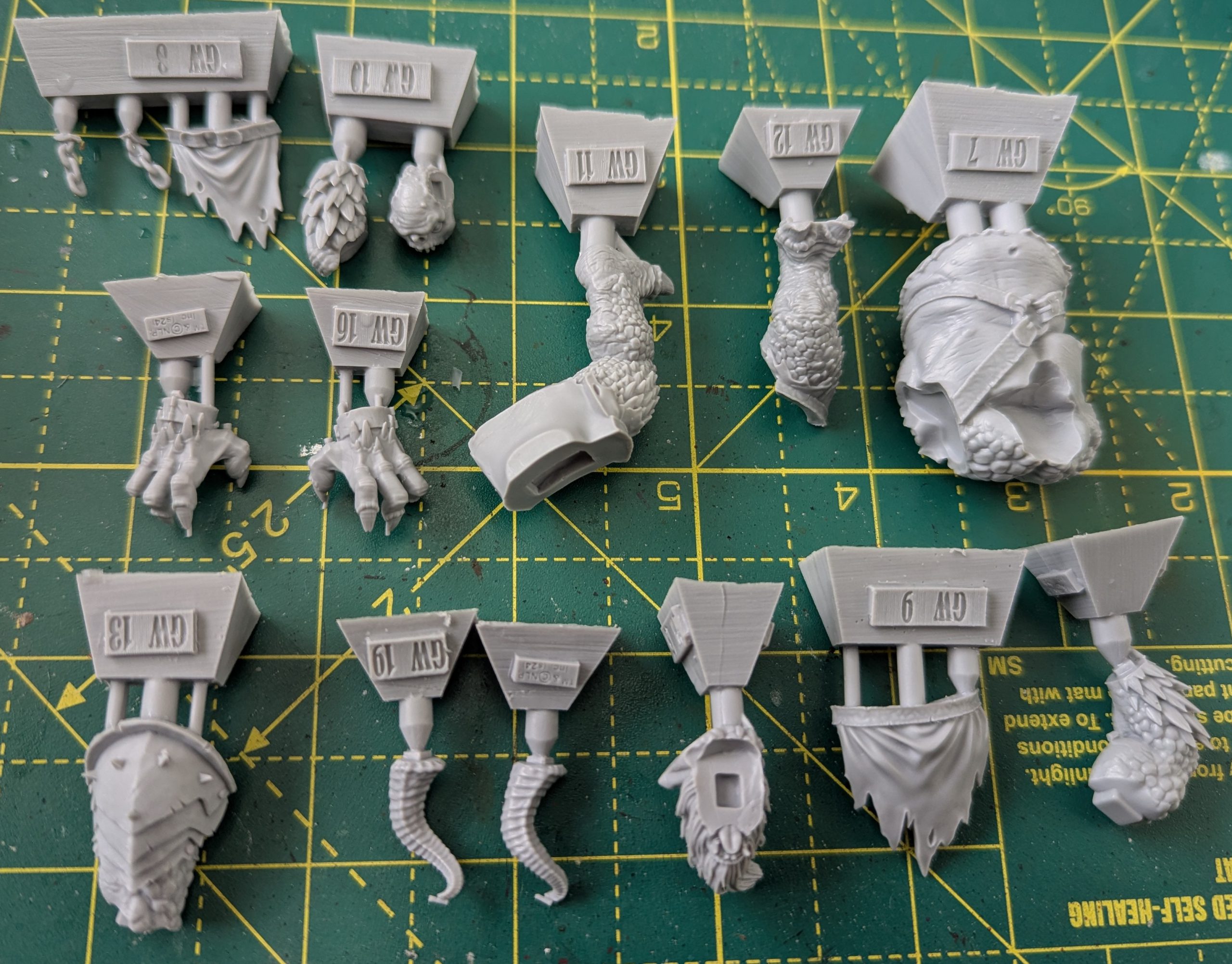 Snow Troll component sprues - credit Thundercloud