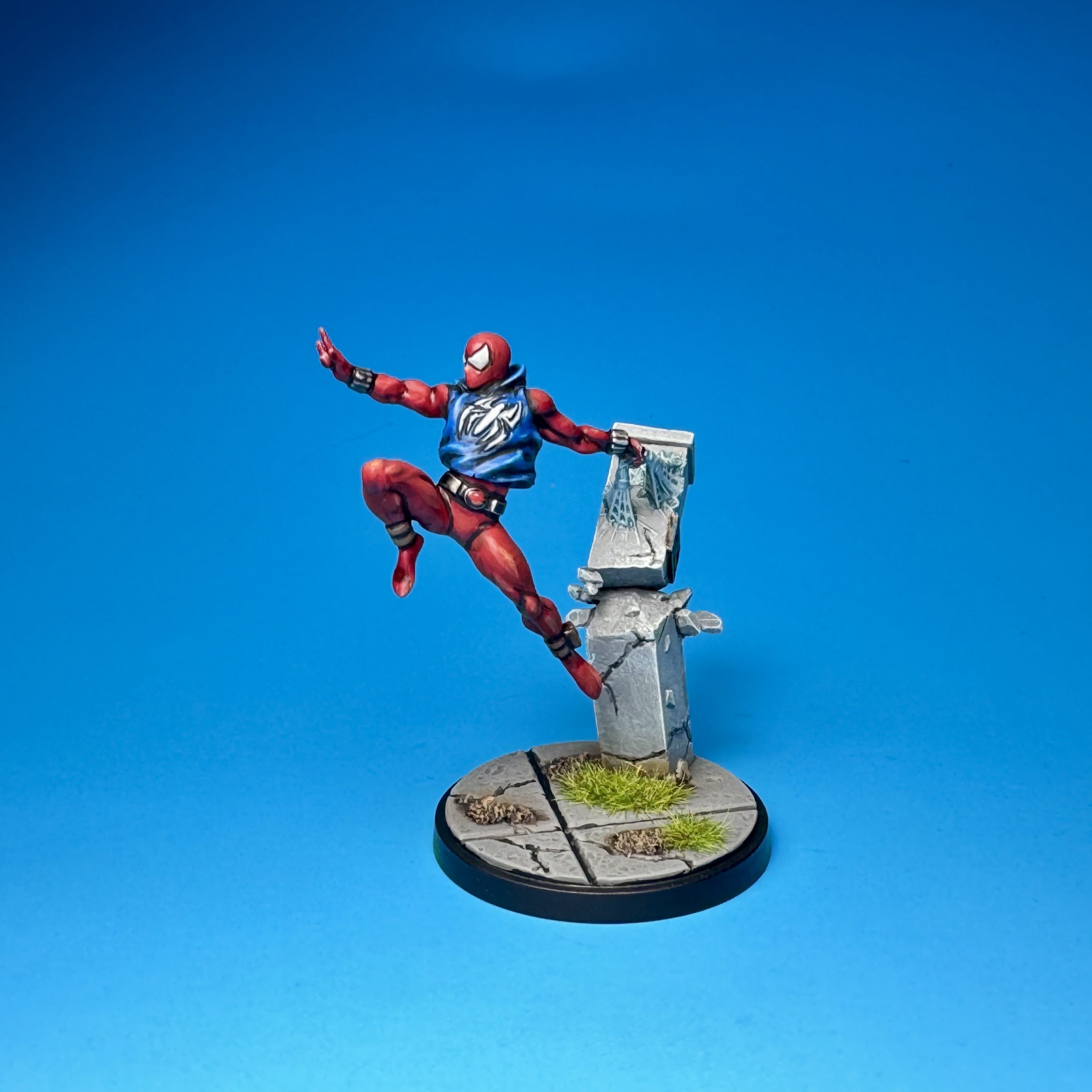 Scarlet Spider painted for Marvel: Crisis Protocol. Credit: McWhat