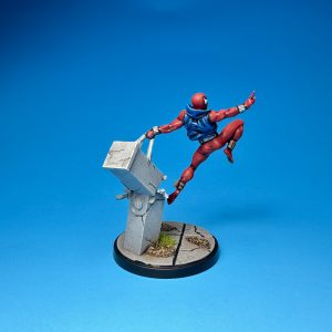 Scarlet Spider painted for Marvel: Crisis Protocol. Credit: McWhat