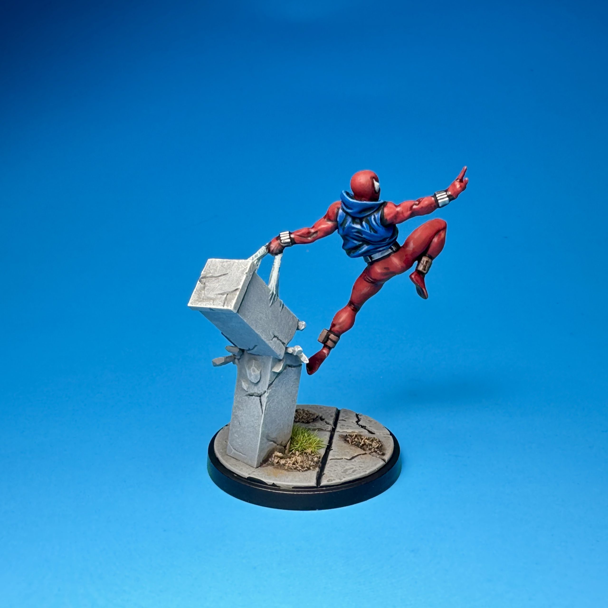 Scarlet Spider painted for Marvel: Crisis Protocol. Credit: McWhat