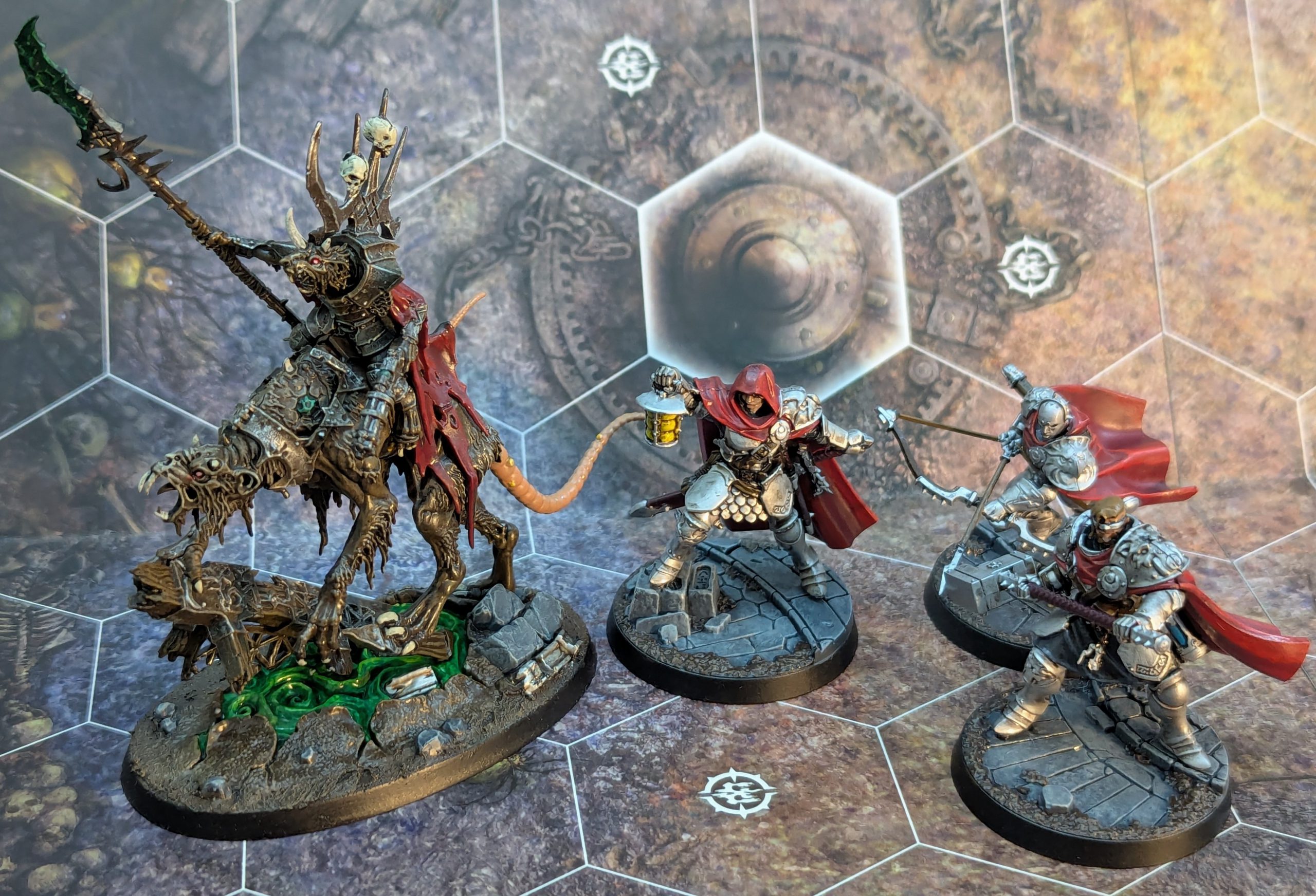 Skaven Gnawlord on Big Rat and Calthia Xandire and crew from the Underworlds range - credit Thundercloud