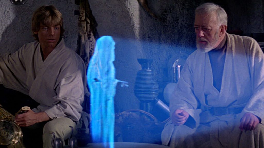 Princess Leia hologram from Star Wars: A New Hope