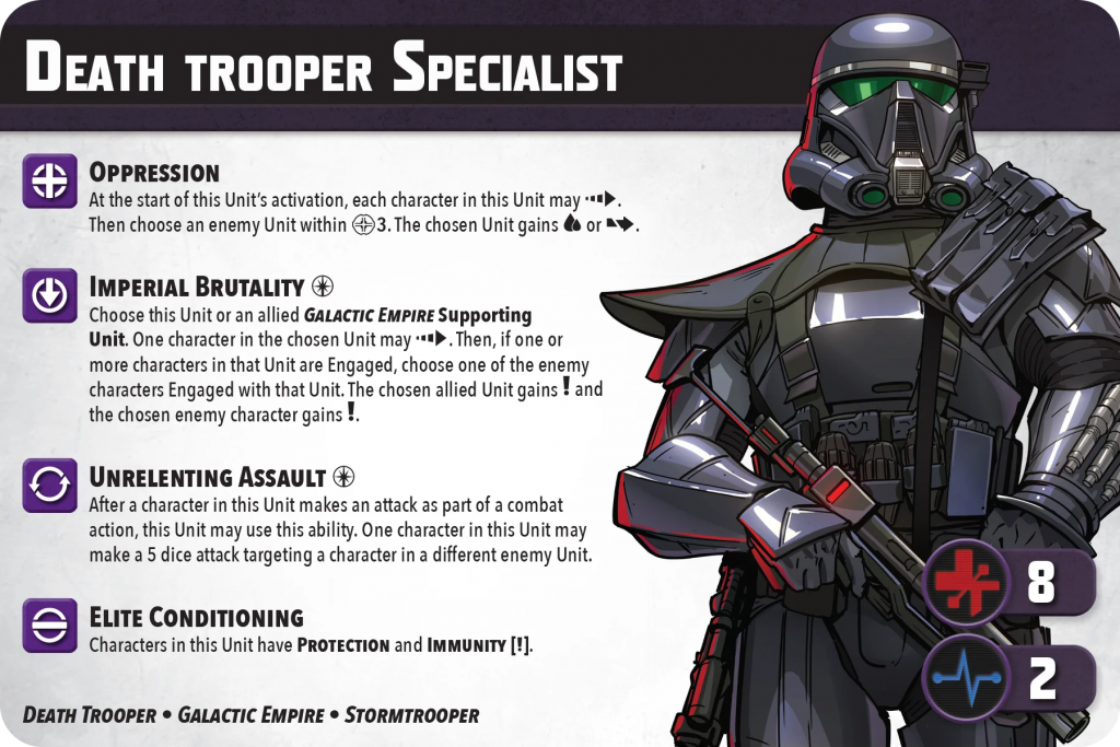 Death Trooper Specialist unit card